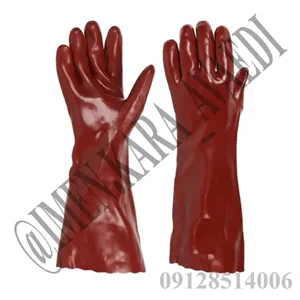 دستکش ضد اسید بلند پوشا قرمز جین 6 جفت